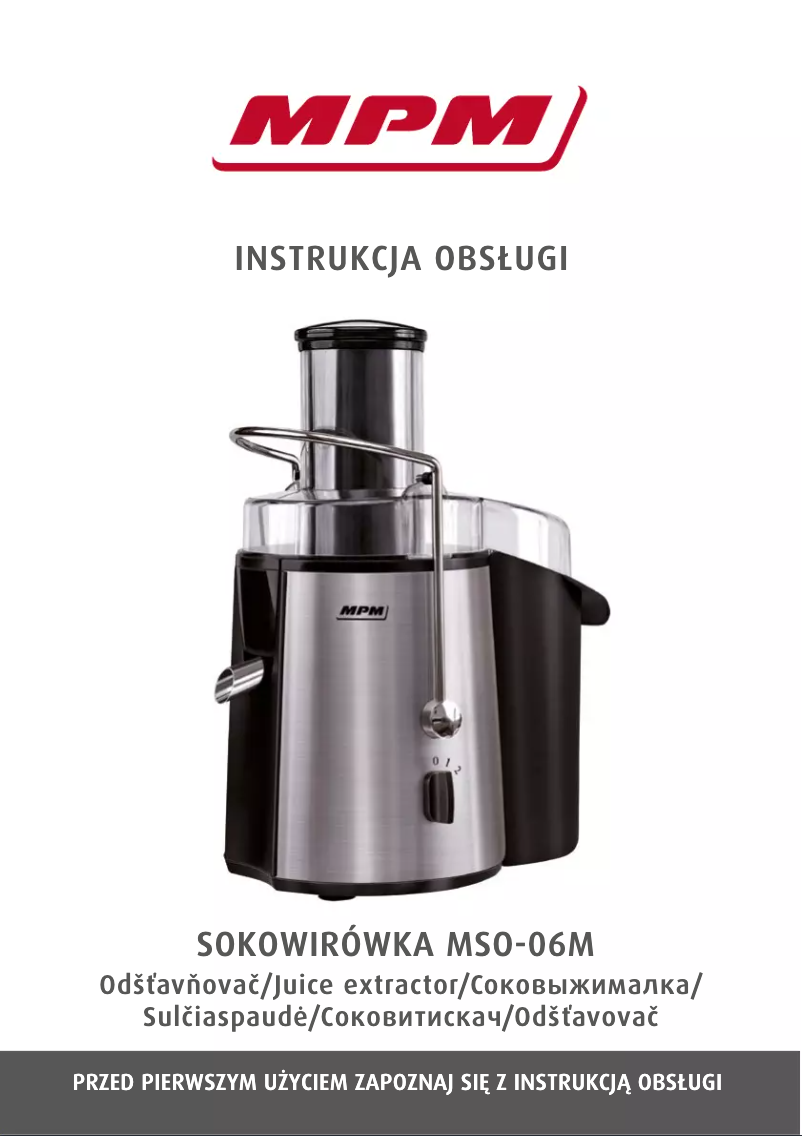 Page 1 of the manual User Manual MPM MSO-06M