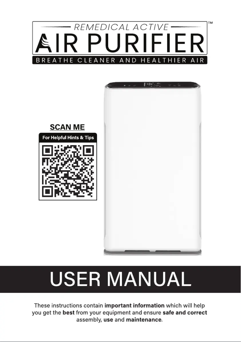 First page image of the manual for Remedical Active Air Purifier