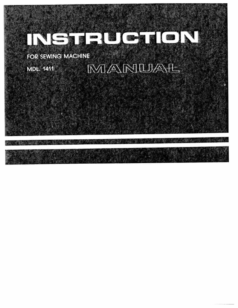 Page 1 of the manual User Manual Singer 1411