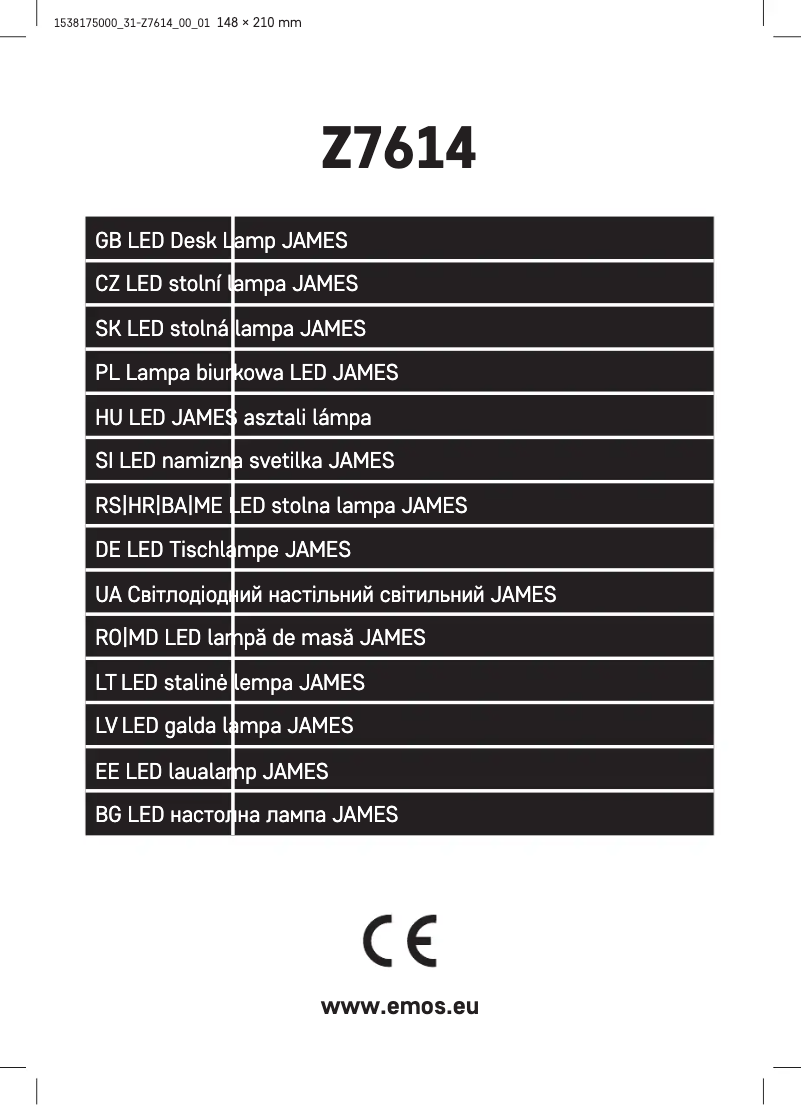 Page 1 of the manual User Manual Emos Z7614