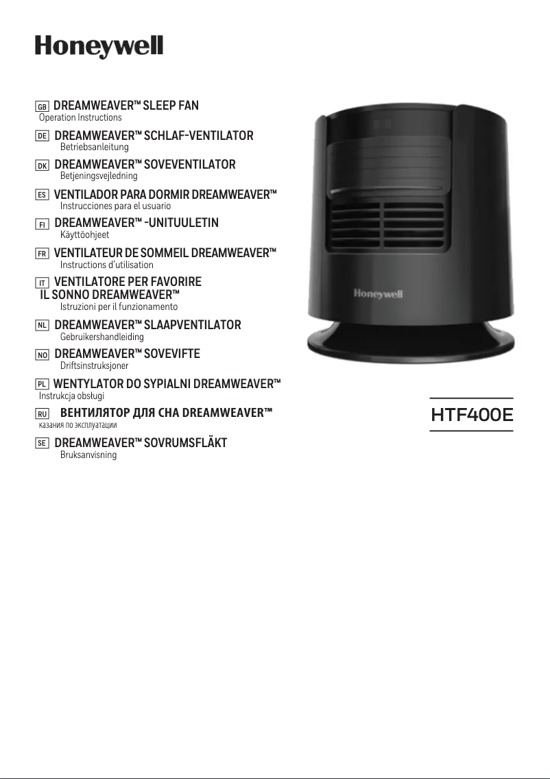 First page image of the manual for HTF400E4