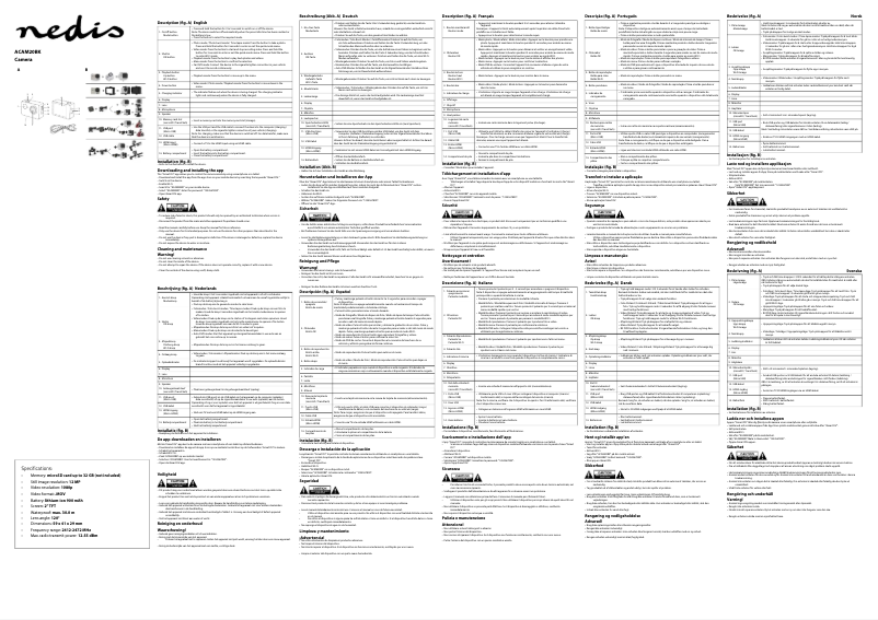 First page image of the manual for ACAM20BK