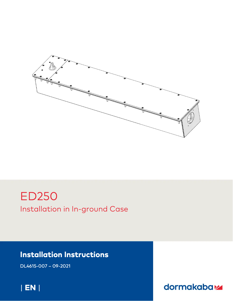 First page image of the manual for ED250