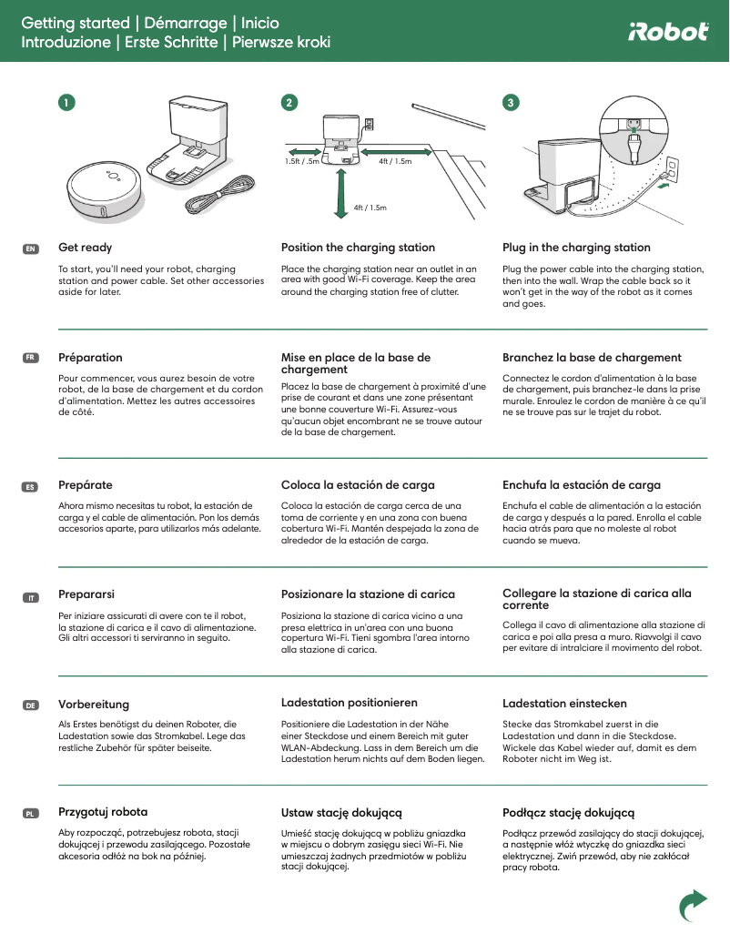 Page 1 of the manual Quick Start Guide iRobot Roomba Combo I5+