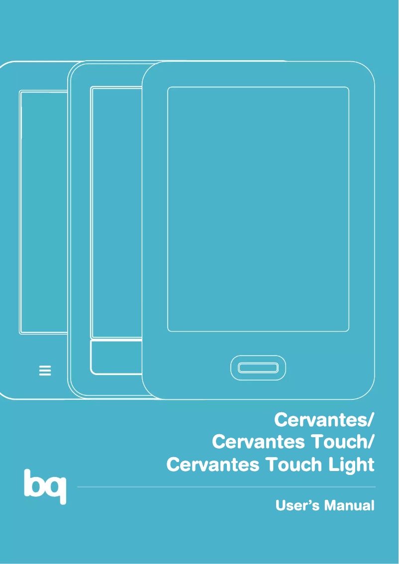 Image de la première page du manuel de l'appareil Cervantes Touch Light