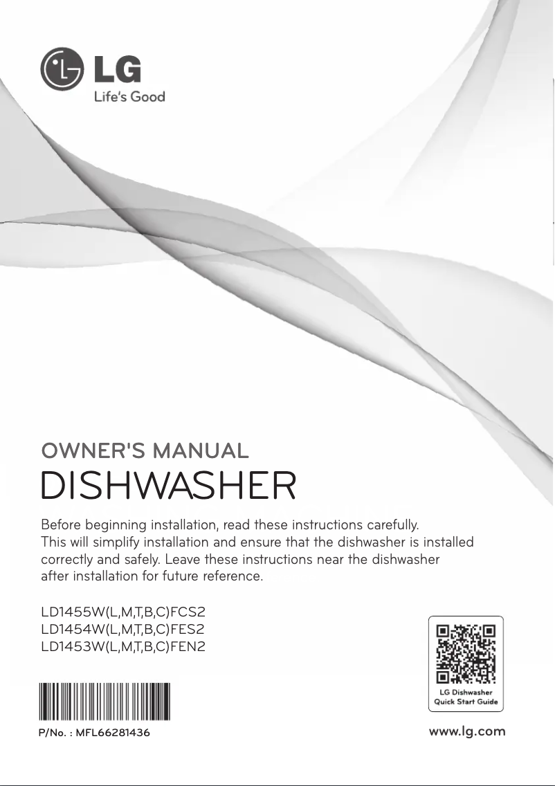 First page image of the manual for LD1454TFES2