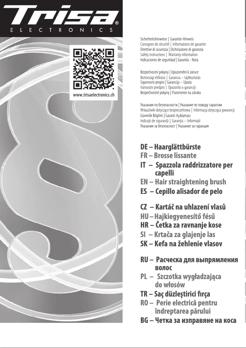 Page 1 of the manual User Manual Trisa Smooth Ceramic