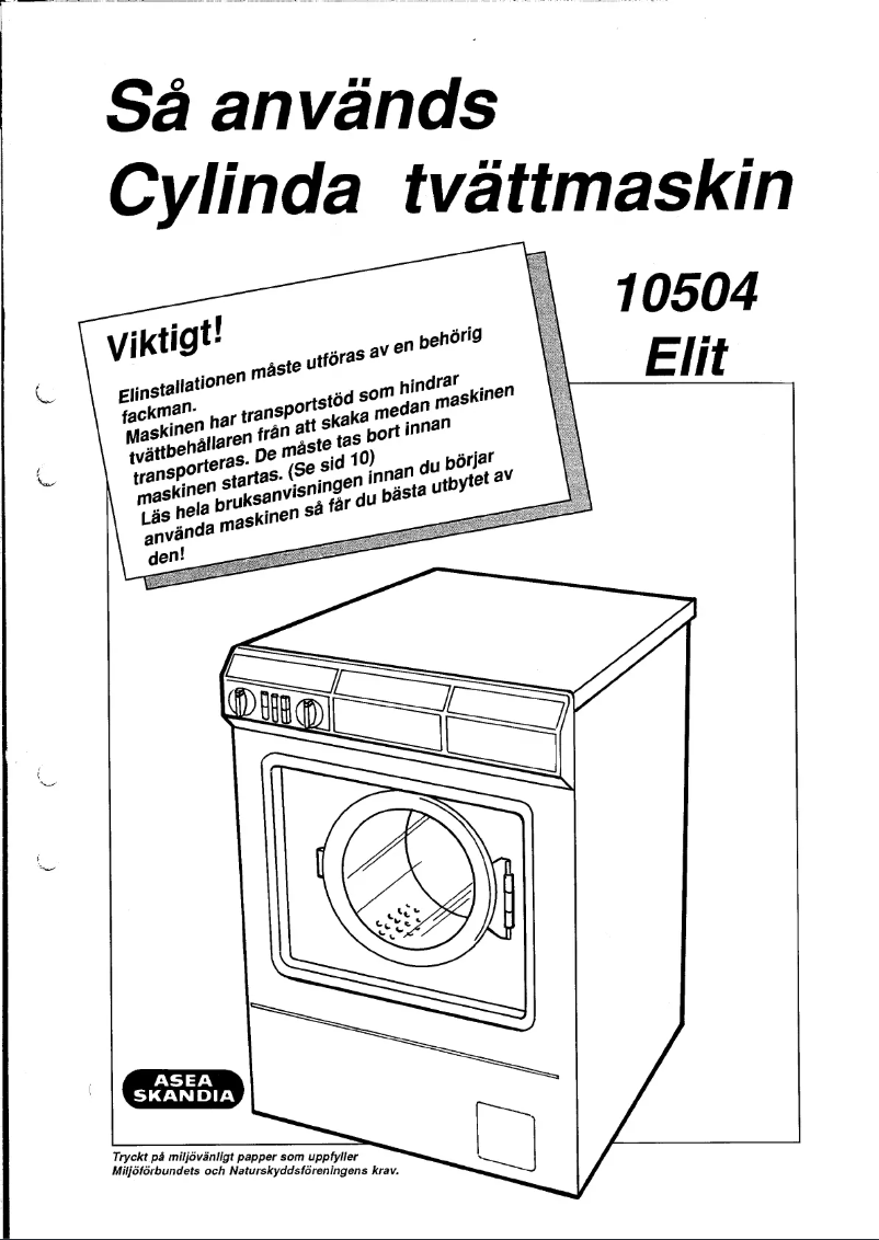 Page 1 of the manual User Manual Cylinda 10504 Elit