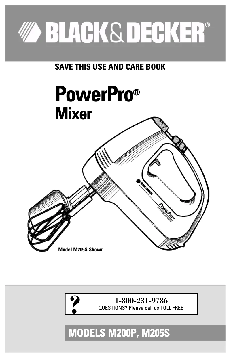 First page image of the manual for M205S