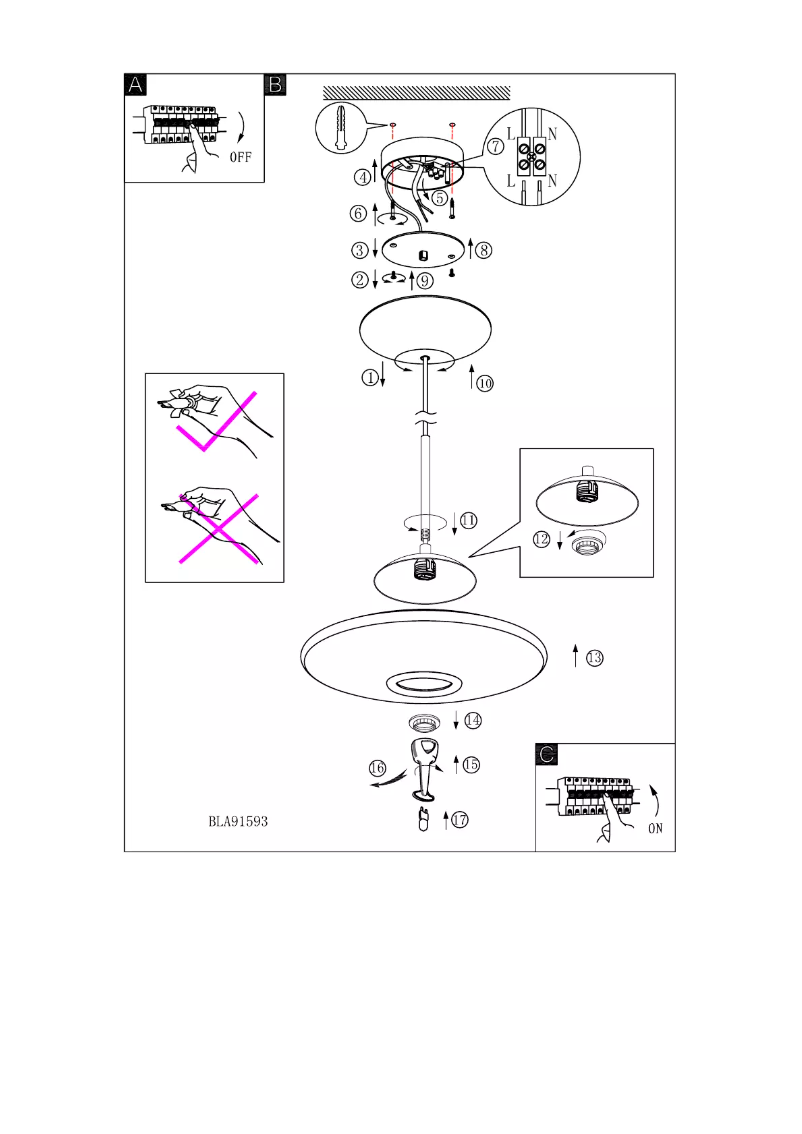 Page 1 of the manual User Manual Eglo Melina