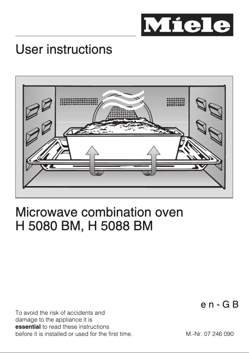 Page 1 of the manual User Manual Miele H 5088 BM