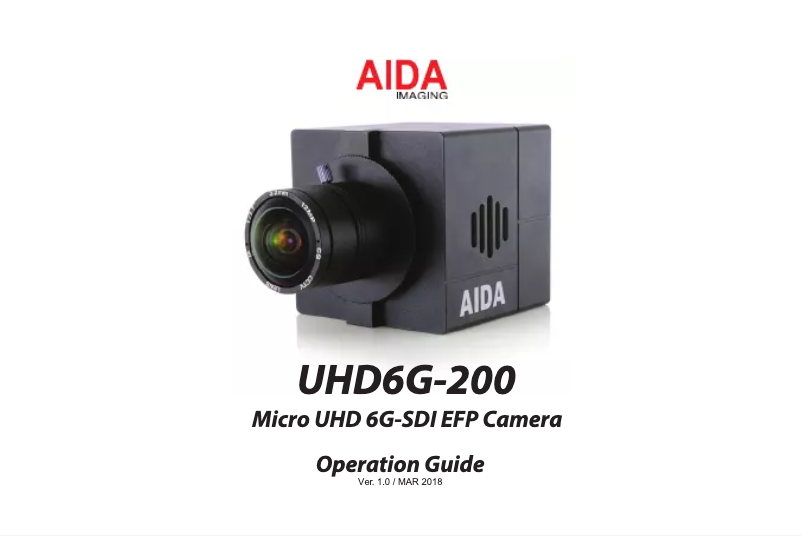 Page 1 of the manual User Manual Aida UHD6G-200