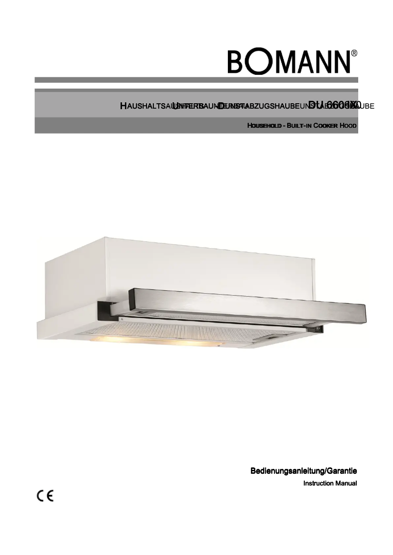 First page image of the manual for DU 660 IX