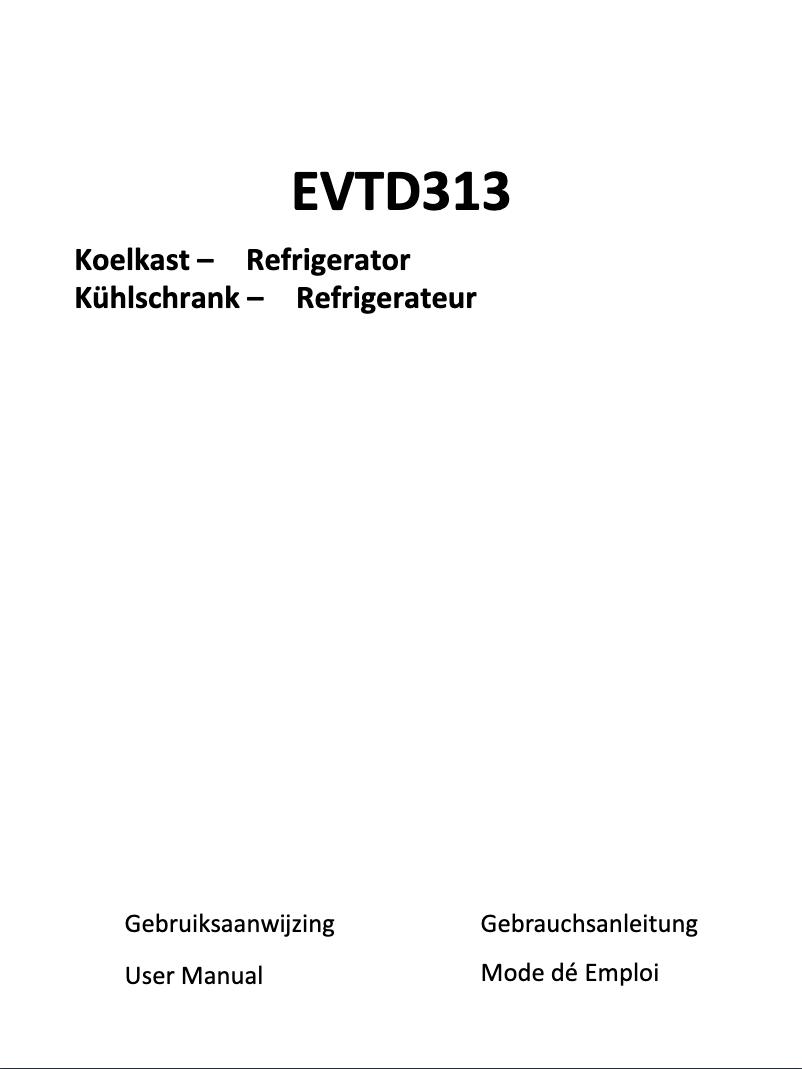 First page image of the manual for EVTD313