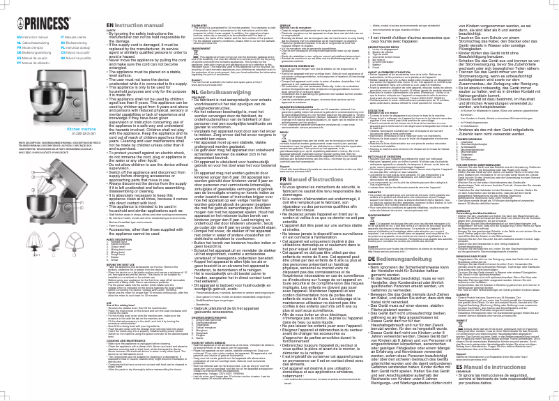 Page 1 of the manual User Manual Princess 220122