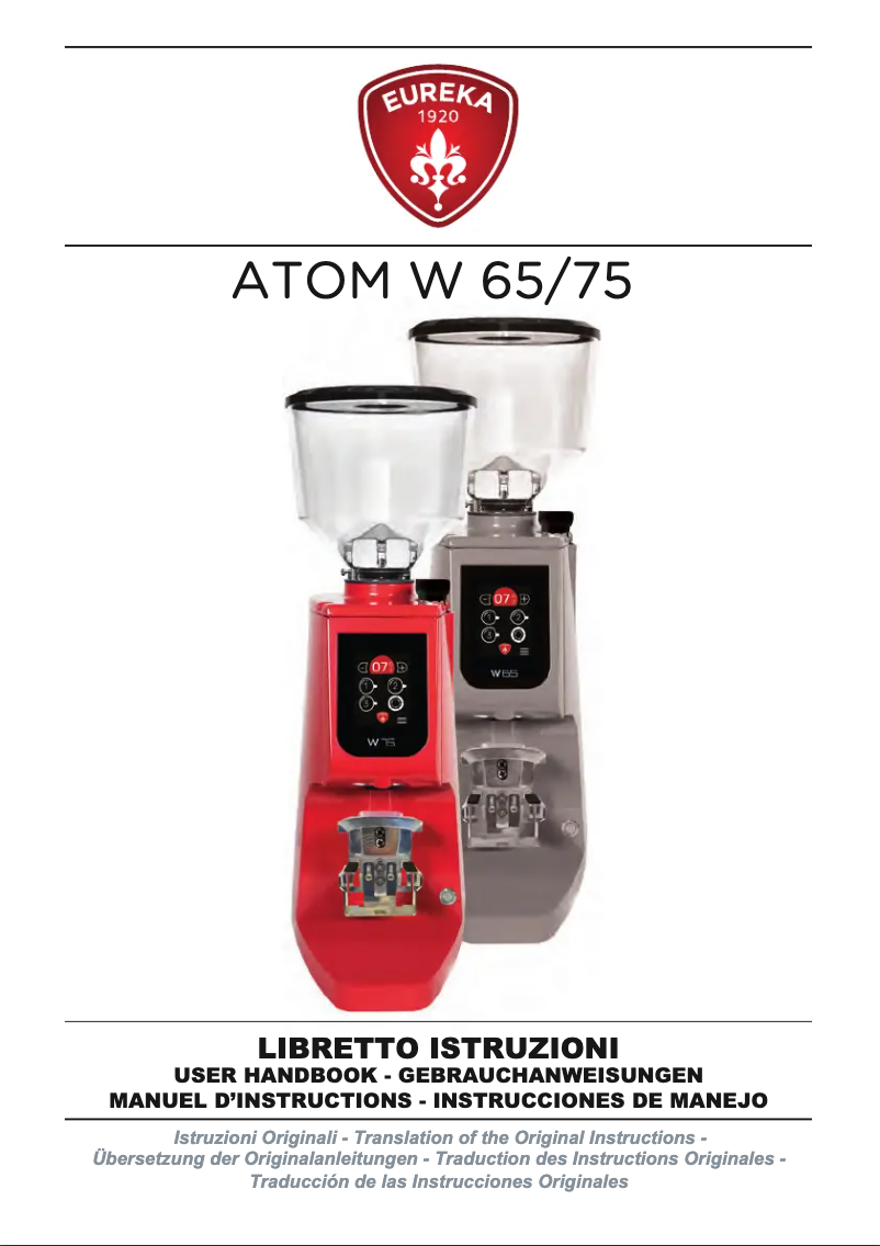 Page 1 de la notice Manuel utilisateur Eureka Atom W 75