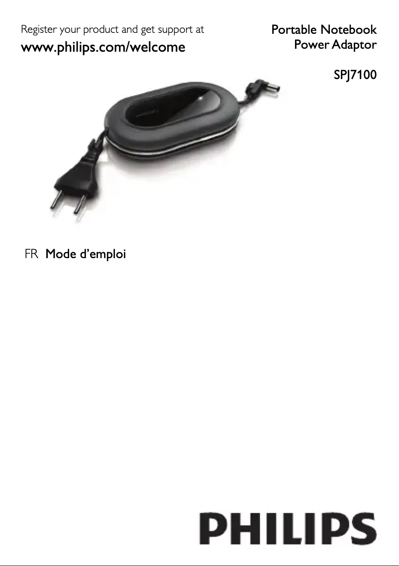 Page 1 of the manual User Manual Philips SPJ7100