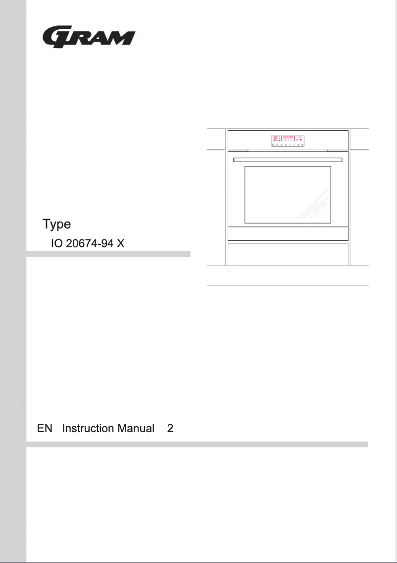 Page 1 of the manual User Manual Gram IO 20674-94 X