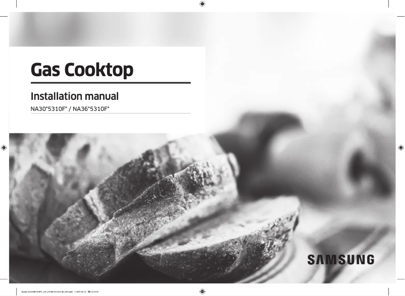 Page 1 of the manual Installation Guide Samsung NA36R5310FS