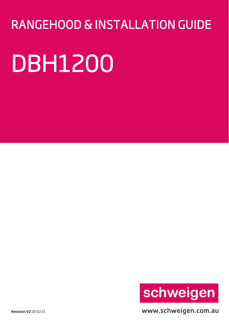 First page image of the manual for DBH1200