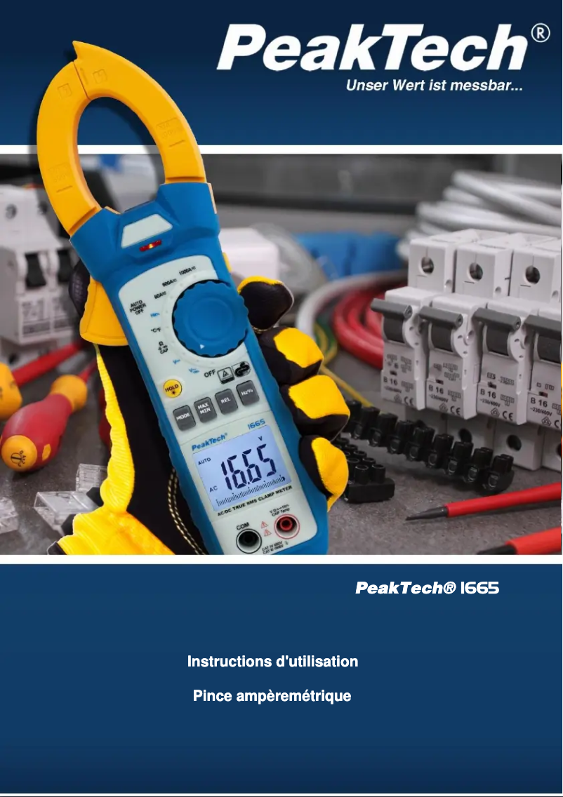 Page 1 of the manual User Manual PeakTech 1665