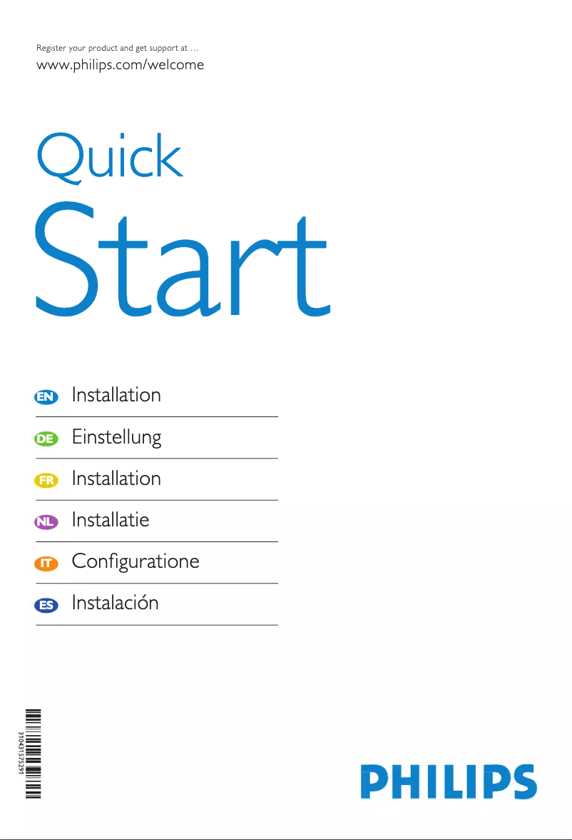 First page image of the manual for 42PFL7623D