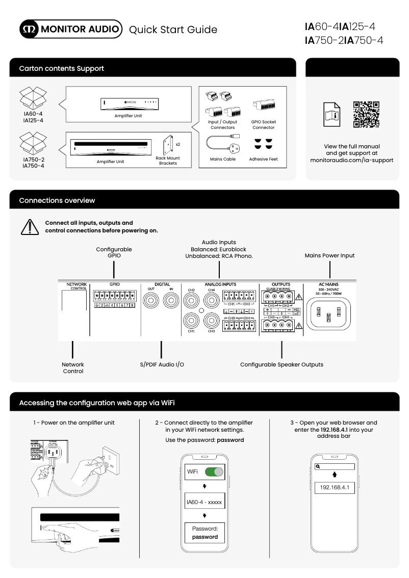 Page 1 of the manual Installation Guide Monitor Audio C180
