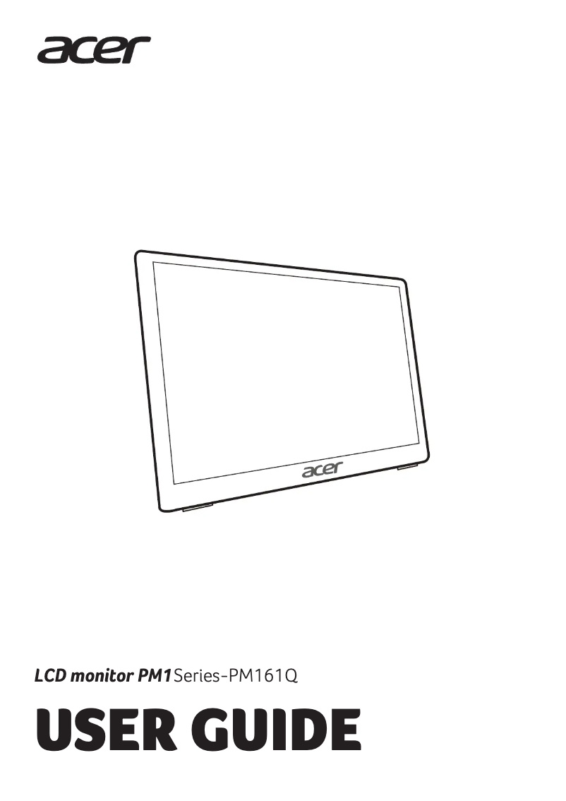First page image of the manual for PM161QA