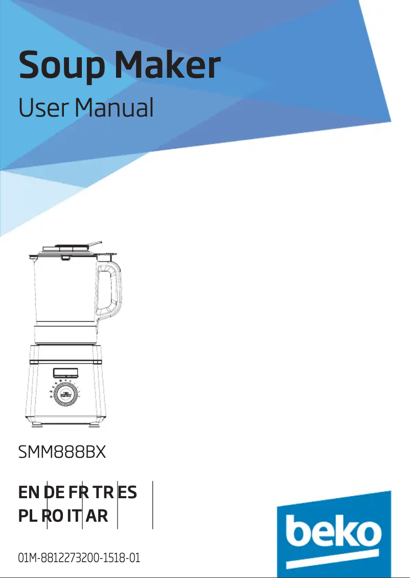 First page image of the manual for SMM888B