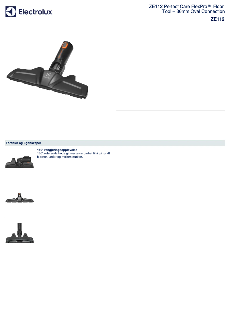 First page image of the manual for ZE112