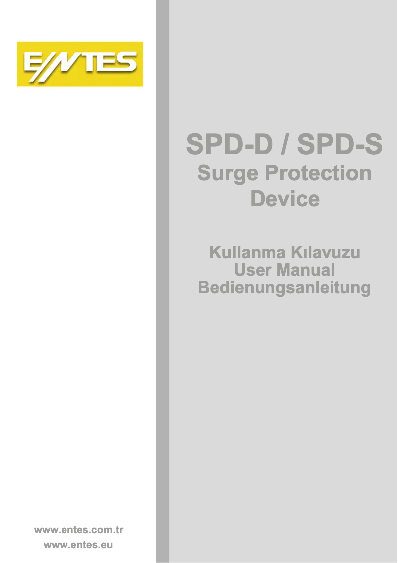 First page image of the manual for SPD-S