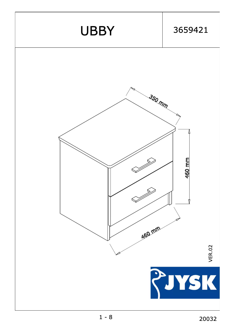 First page image of the manual for Ubby