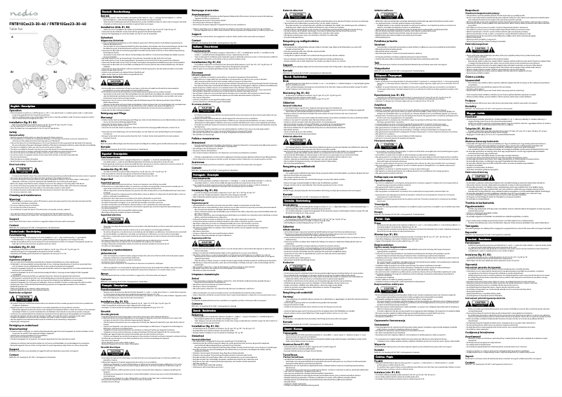 Page 1 of the manual User Manual Nedis FNTB10CWT40P