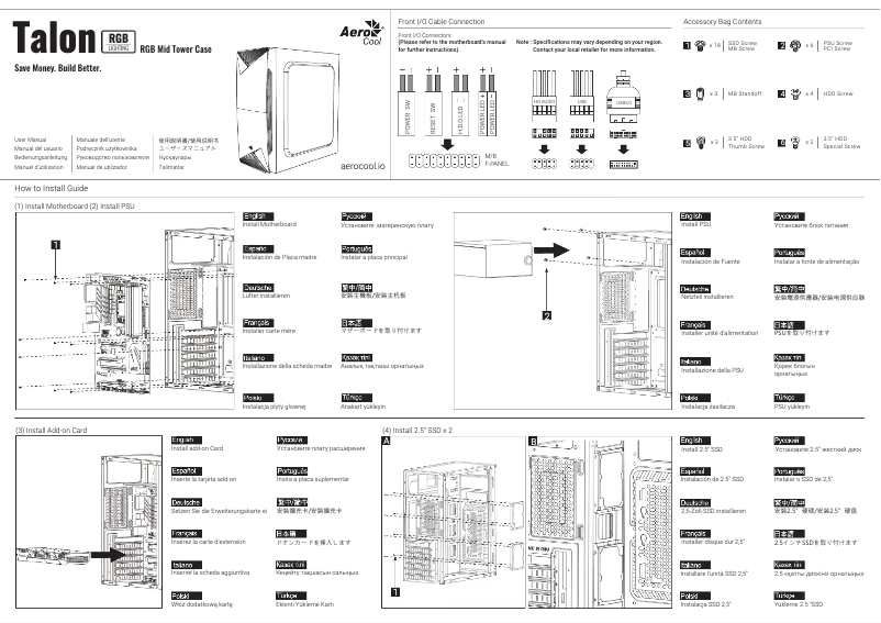 First page image of the manual for Talon