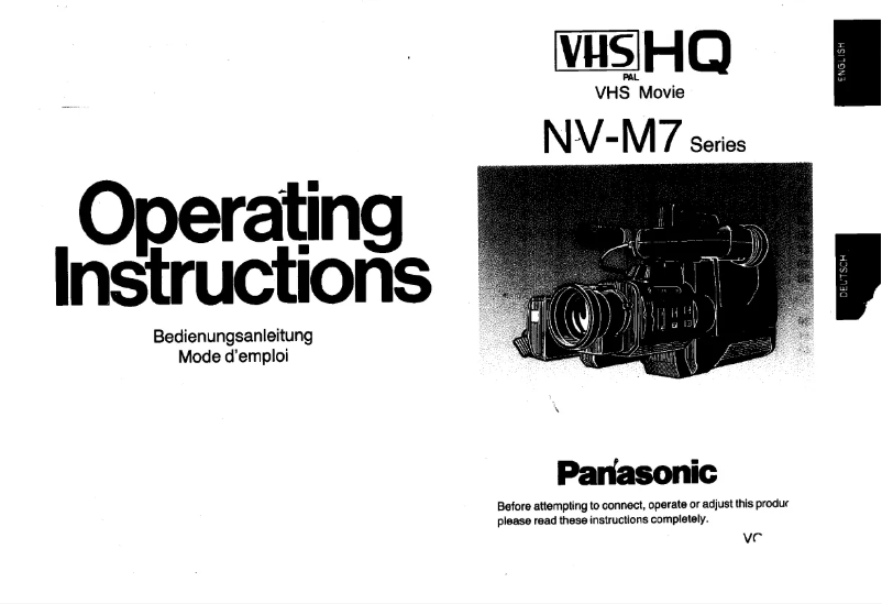 First page image of the manual for NV-M7B