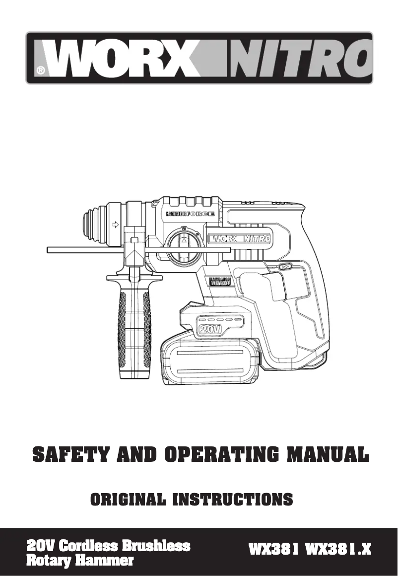First page image of the manual for WX381