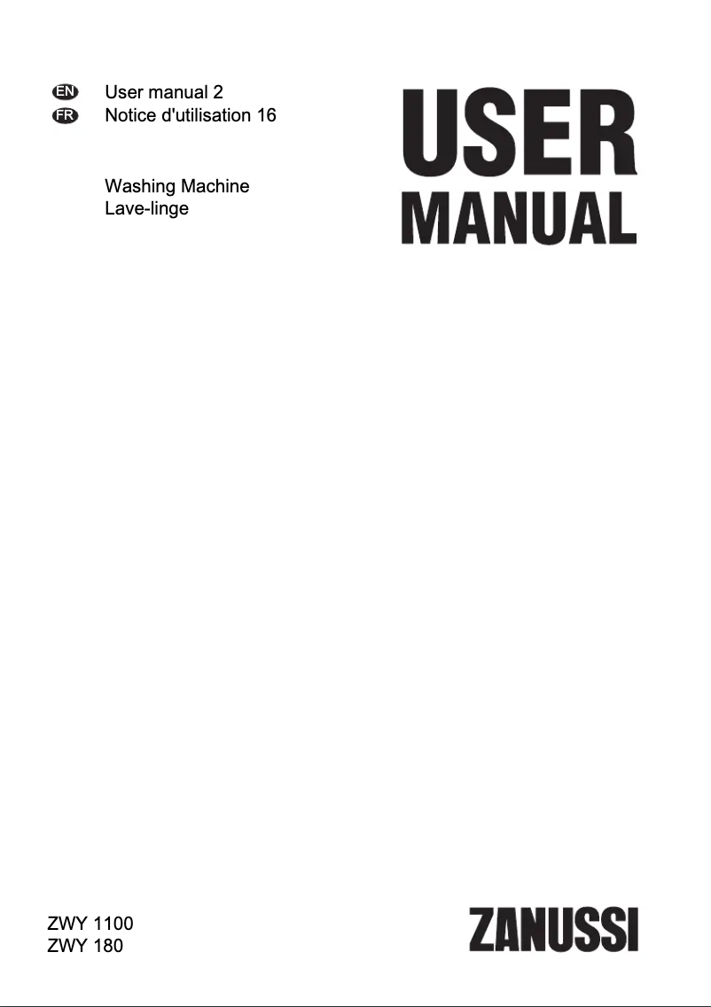First page image of the manual for ZWY 1100
