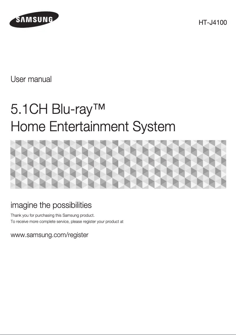 Page 1 of the manual User Manual Samsung HT-J4100