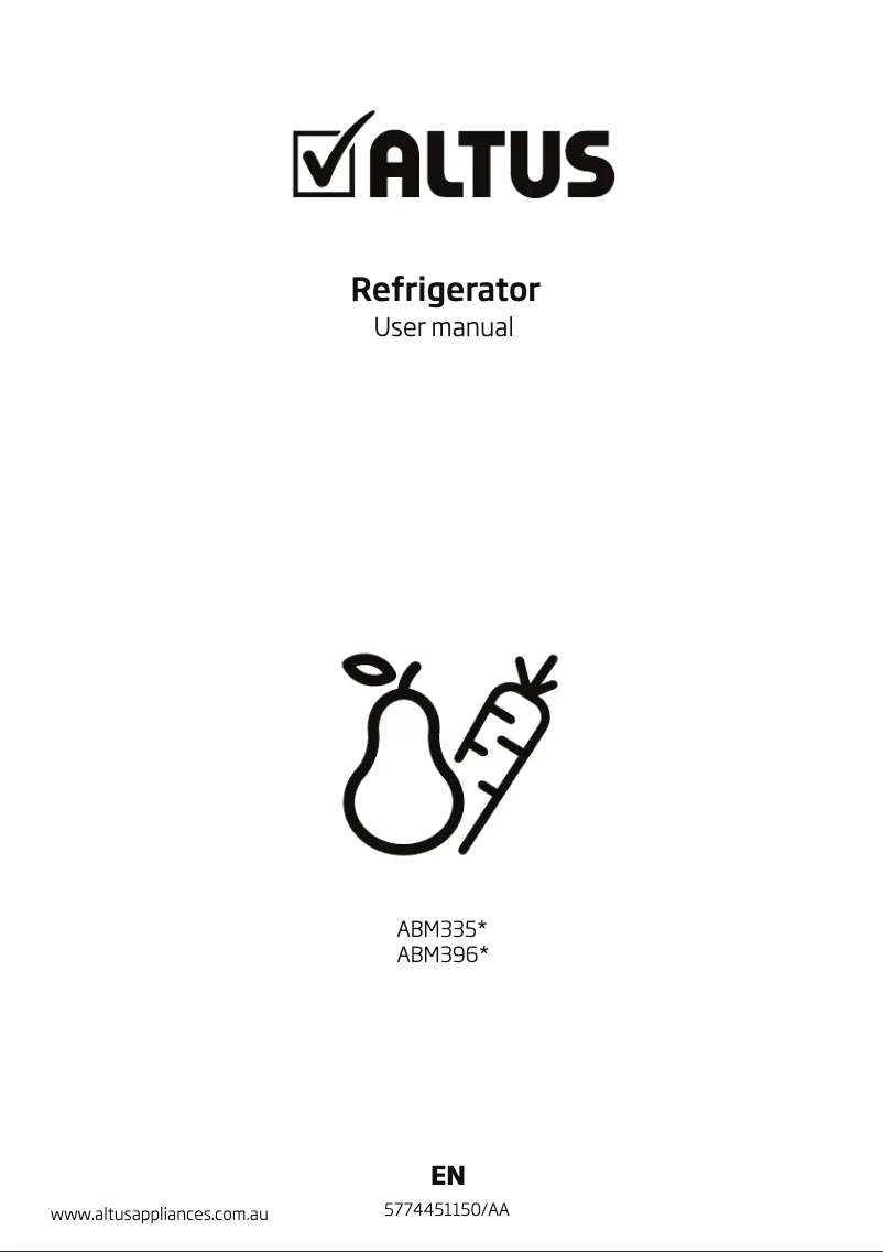 First page image of the manual for ABM396W