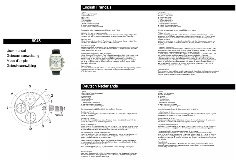 First page image of the manual for 9945