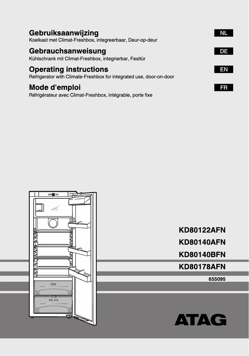 Page 1 de la notice Mode d'emploi Atag KD80122AFN