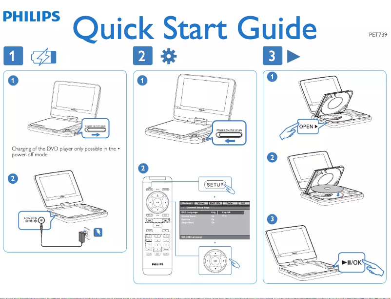 First page image of the manual for PET739