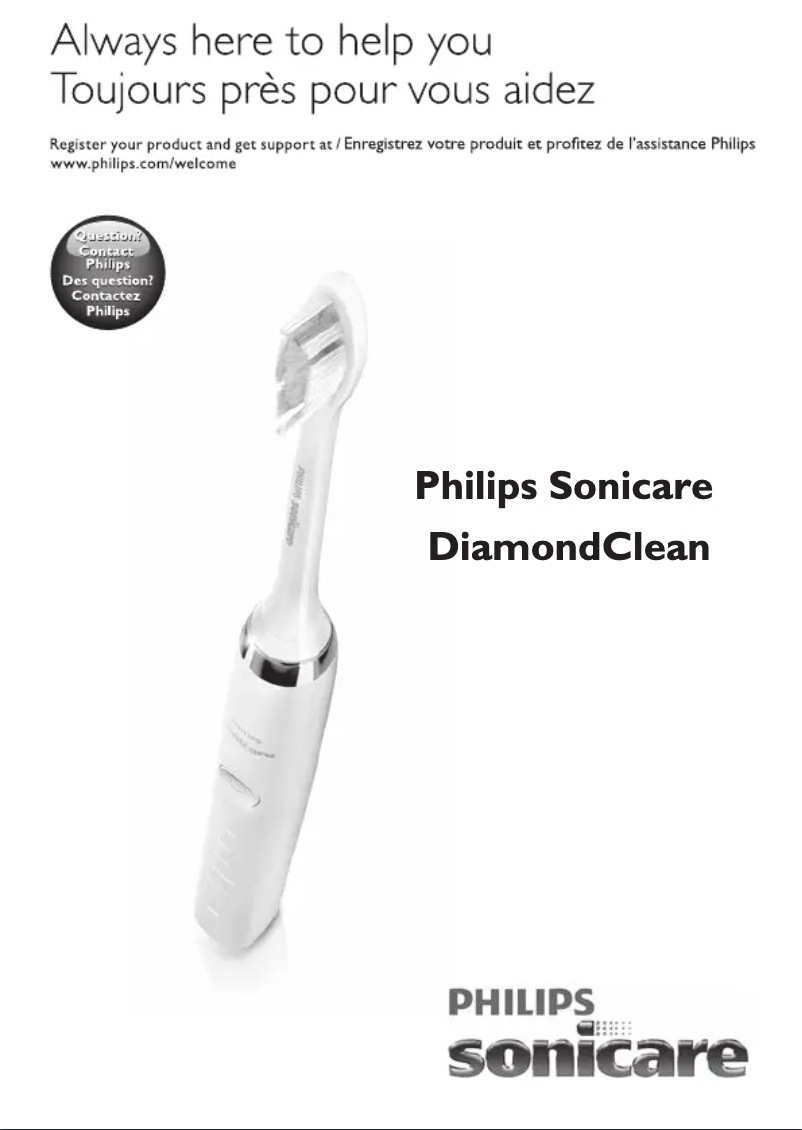 First page image of the manual for Sonicare DiamondClean HX9333