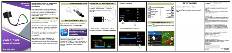 Page 1 of the manual User Manual Steren Mobile Tuner