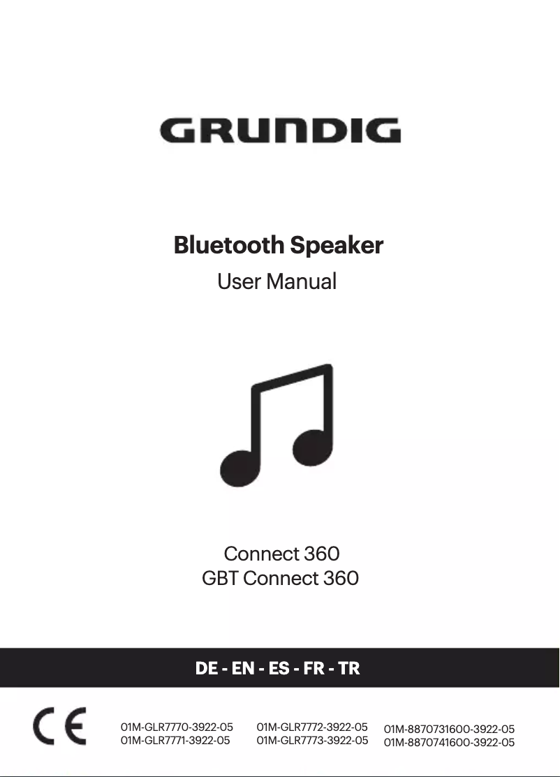 First page image of the manual for GBT Connect 360