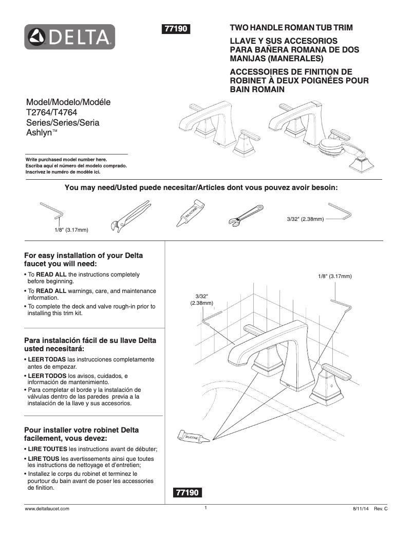 Page 1 of the manual User Manual Delta T4764