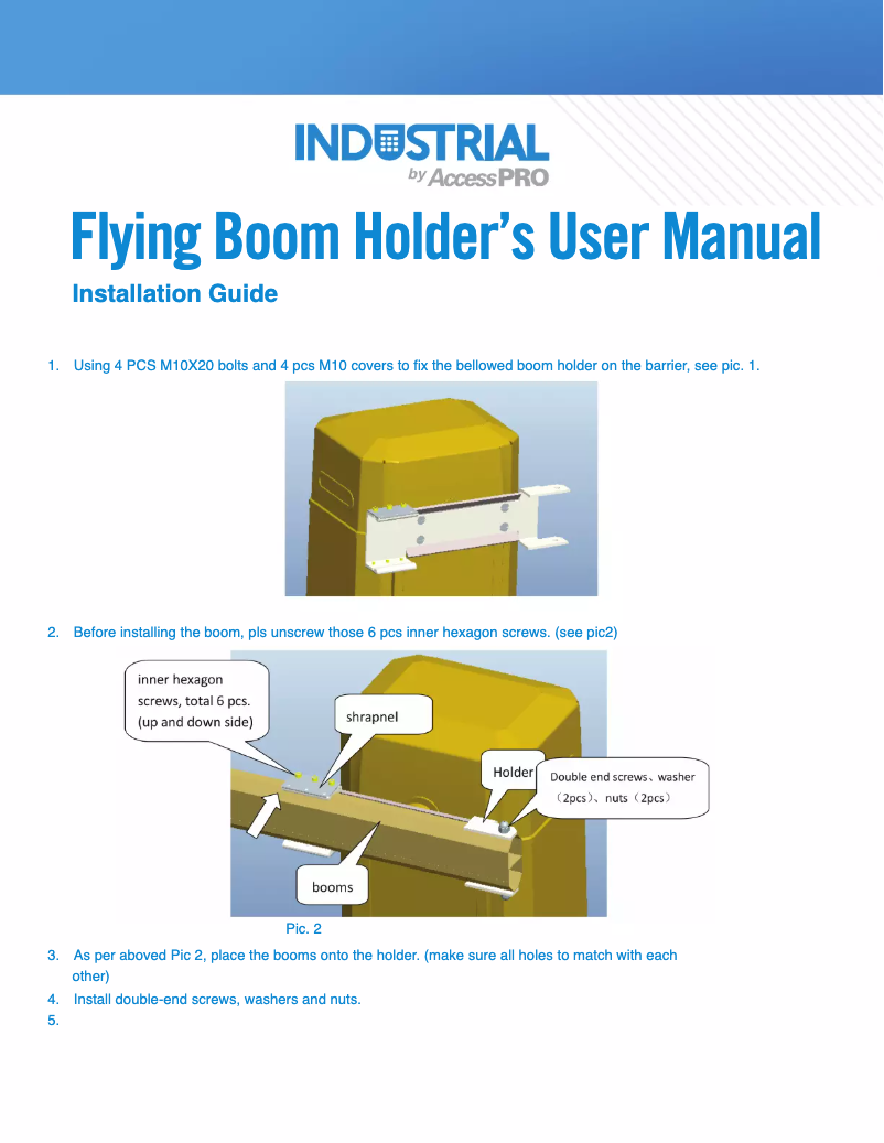 First page image of the manual for XBA-DROPARM