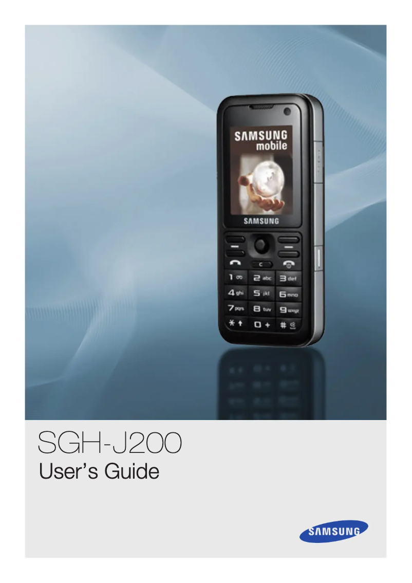 First page image of the manual for SGH-J200
