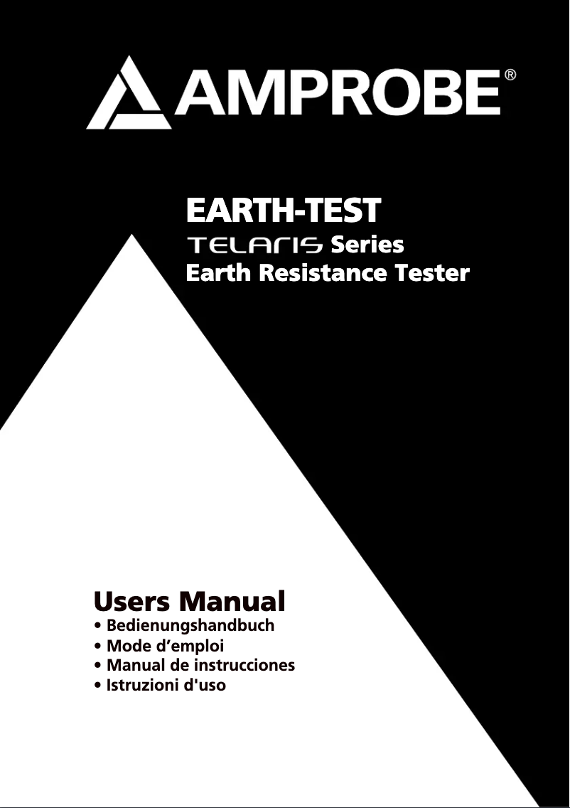 Page 1 of the manual User Manual Amprobe TELARIS EARTH-TEST