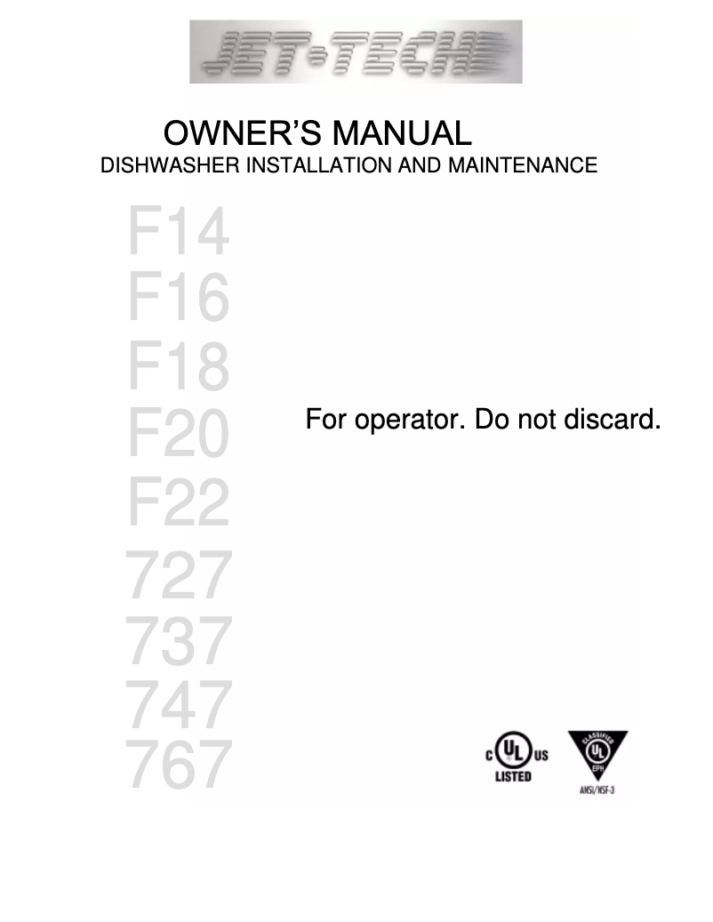 First page image of the manual for F-16DP